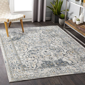 World Menagerie Bilaal Oriental Medium Gray Charcoal Area Rug Wayfair