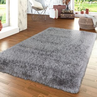 Thick Silver Grey Shaggy Rugs Small Large Sparkle Glittery Washable Floor Mats 