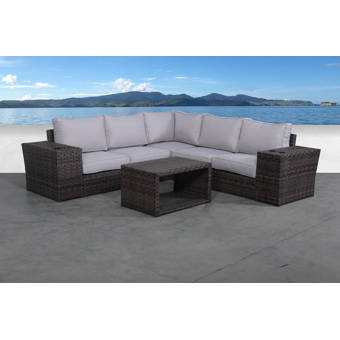Wrought Studio Lecroy 7 Piece Sectional Set With Cushions Reviews Wayfair