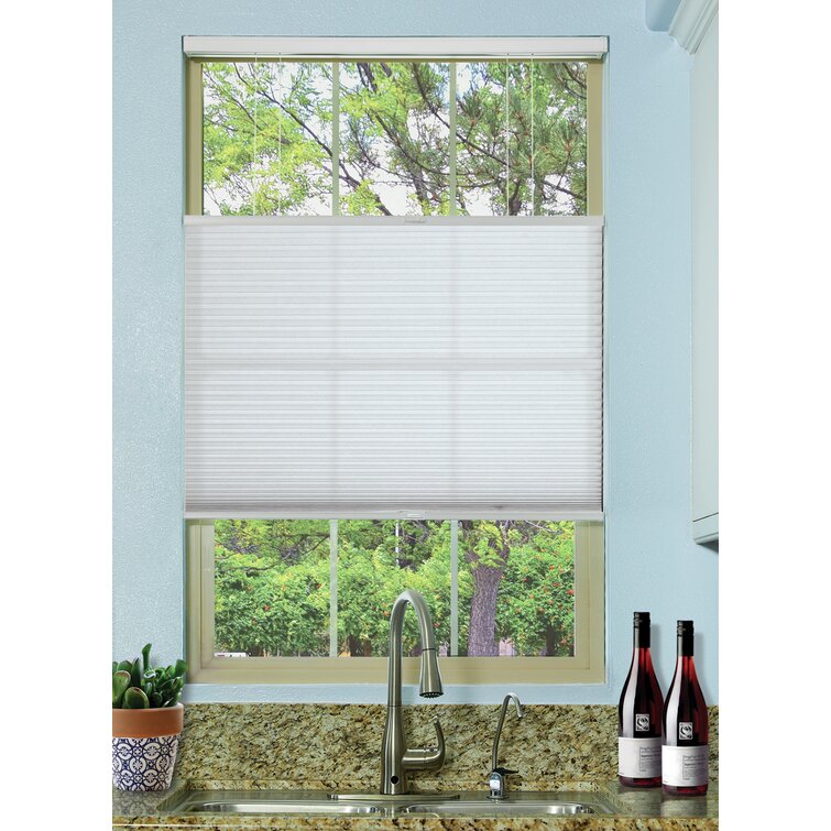Cotton White BlindsAvenue Cordless Top Down Bottom Up Cellular Honeycomb Shade Size: 28.5 W x 72 H 9//16 Single Cell Light Filtering
