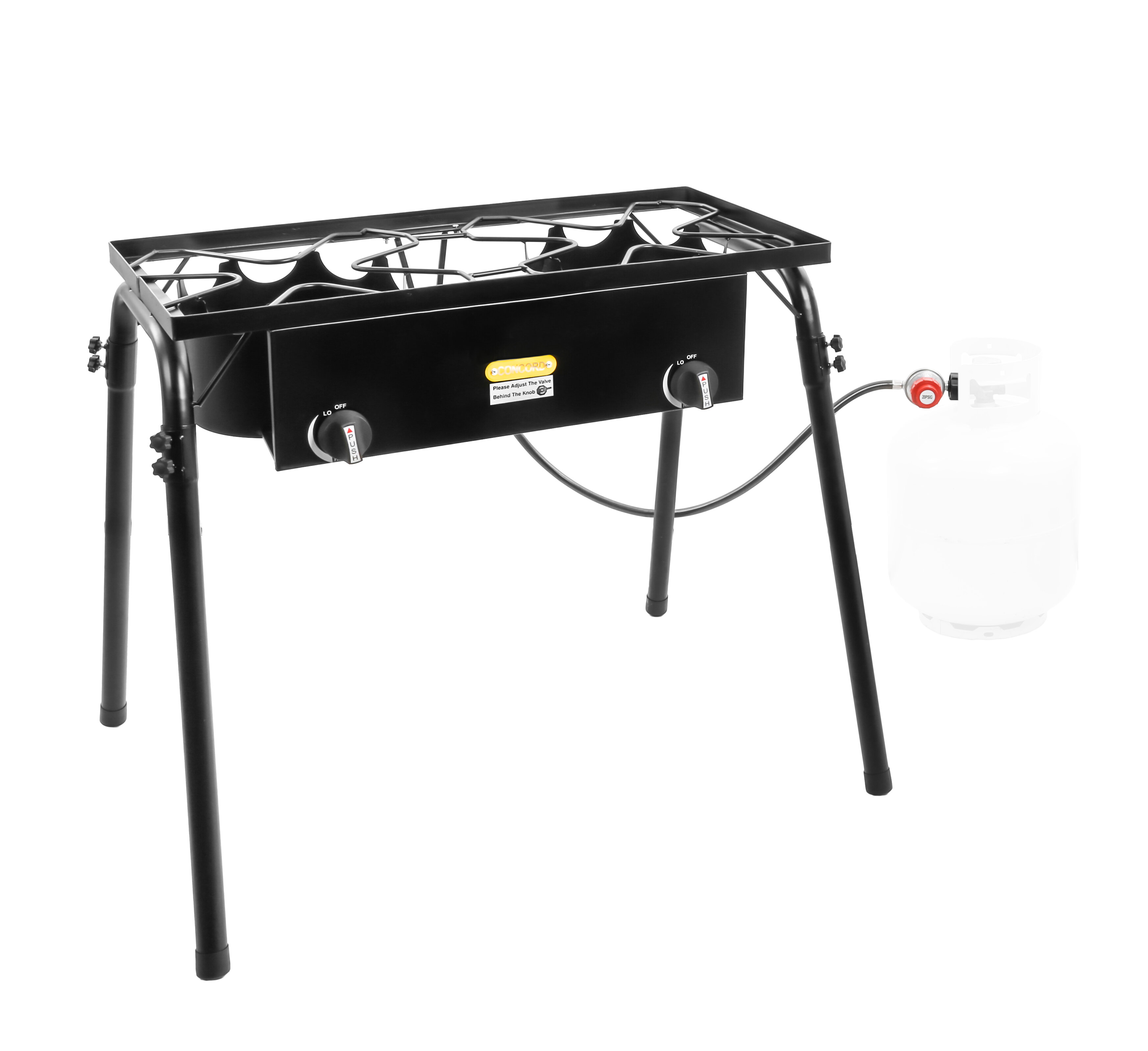 CONCORD Double Burner Outdoor Stand Stove Cooker w// Regulator Brewing Supply by Concord Cookware