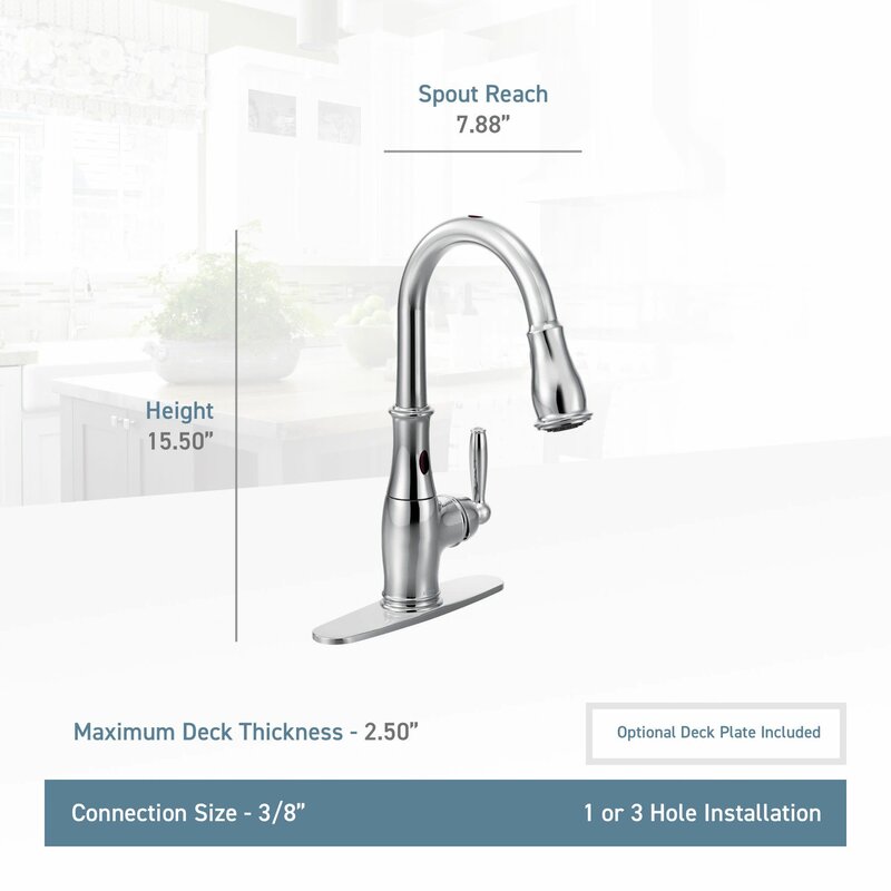 Motion Sense Touchless Kitchen Faucet Pull-Down Single Handle Brushed Nickel New