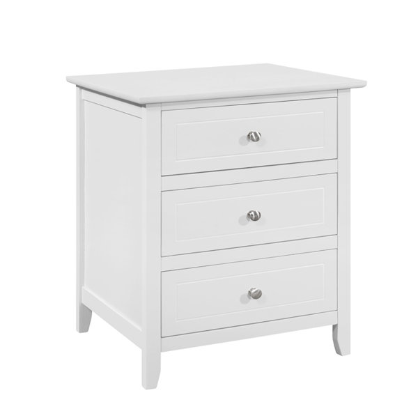 white nightstands and dresser