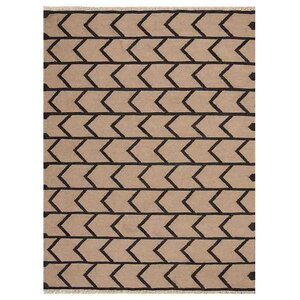 Alisia Hand-Woven Wool Cream/Charcoal Area Rug