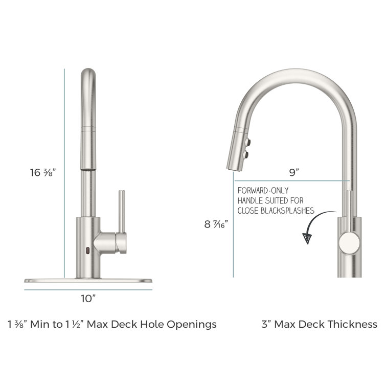Pfister Stellen Pull Down Touchless Single Handle Kitchen ...