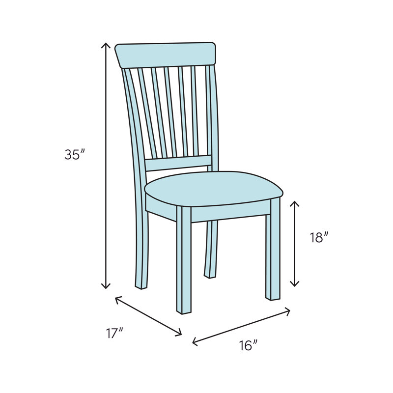 Charlton Home Uxbridge Solid Wood Slat Back Side Chair In Walnut Wayfair