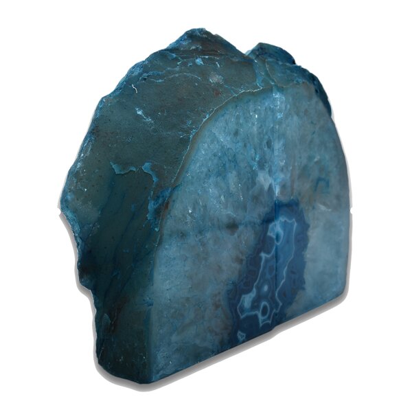 3dRoseLuxury Aqua Blue Marble Agate Gem Mineral Stone Snowflake Ornament 3 
