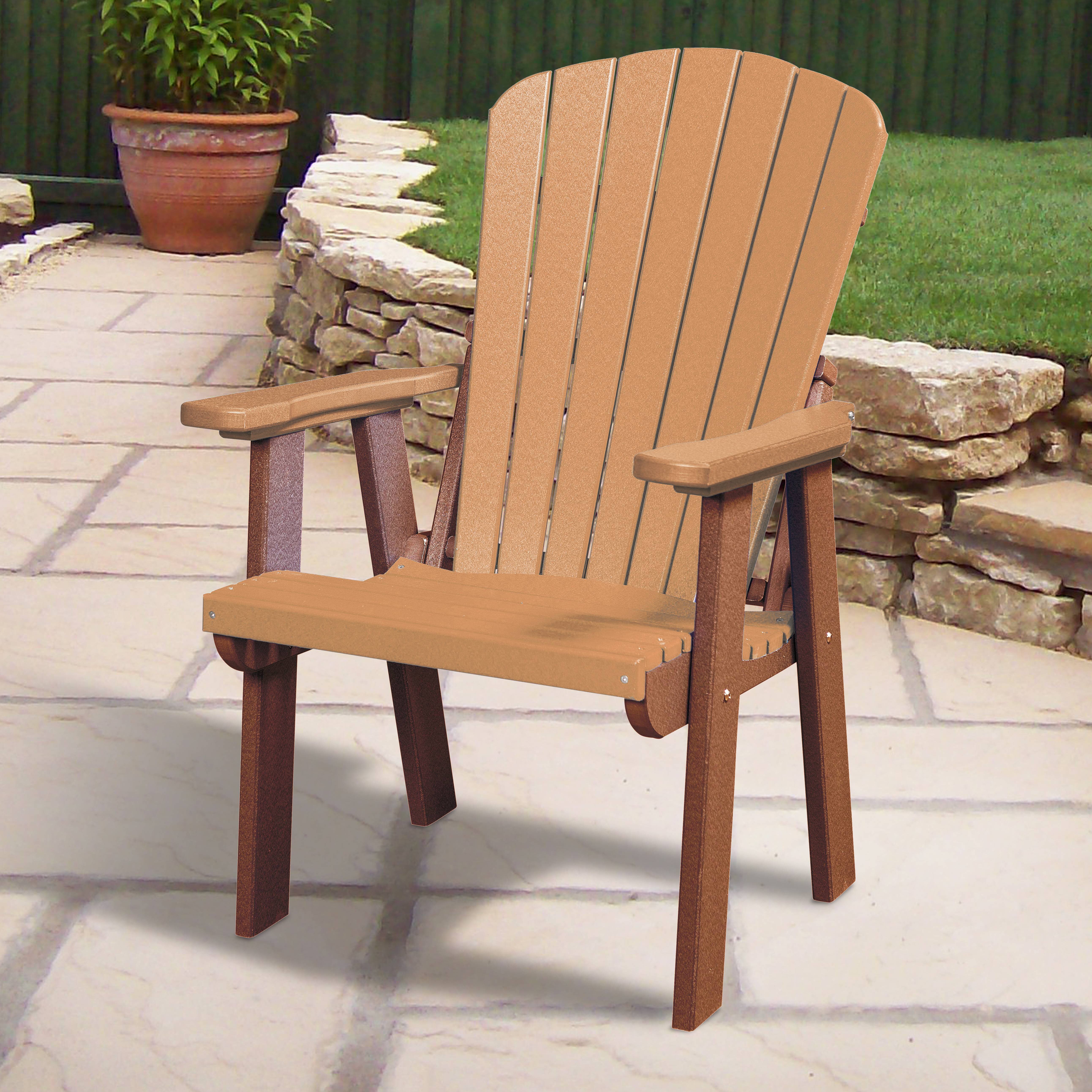 brown plastic adirondack