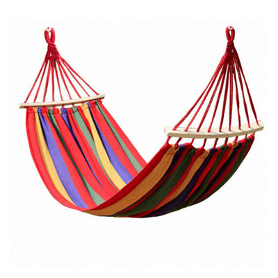 Outdoor Travel Canvas Hammock Beach Hammock Stick Hammock To Prevent Rollover Barley Fruit INC