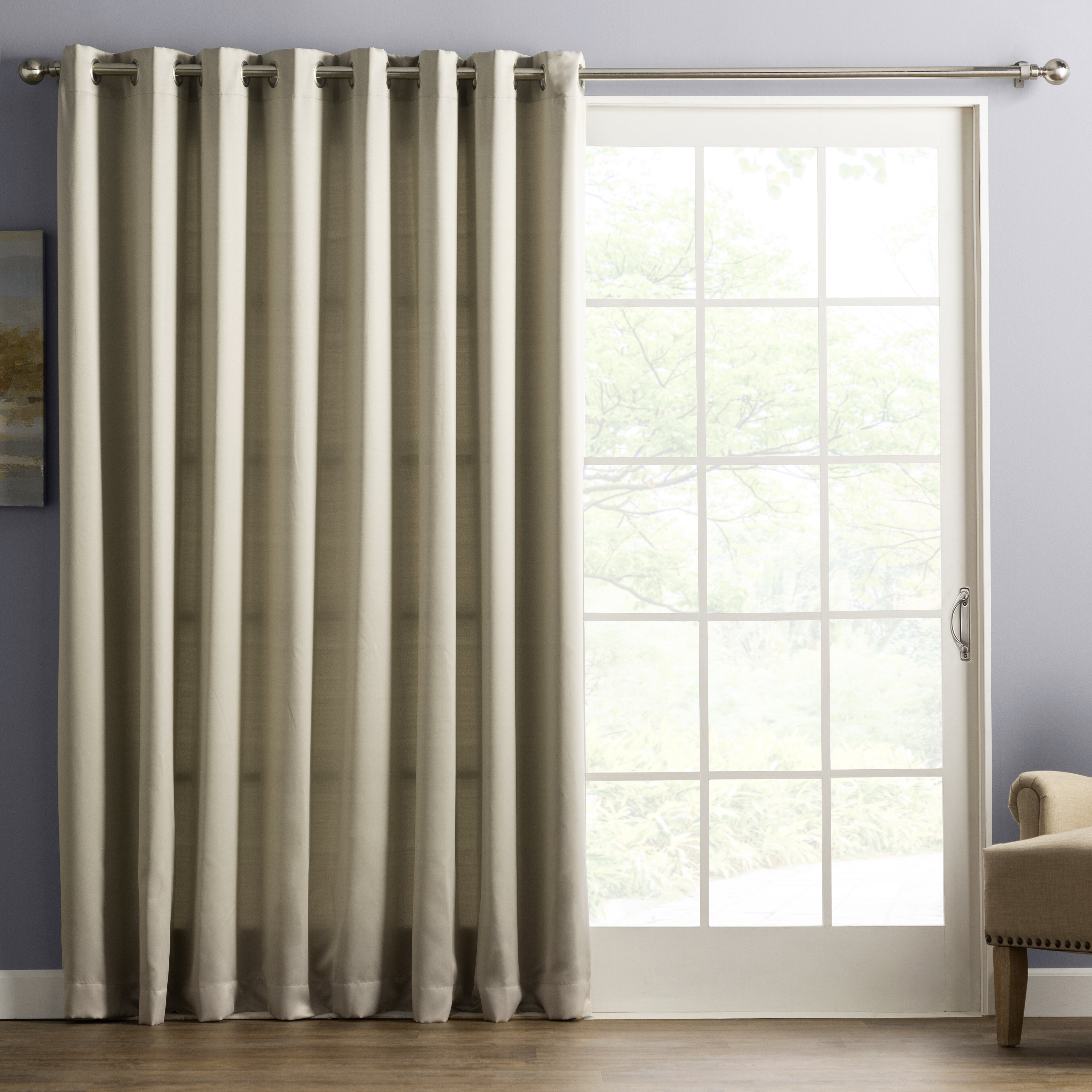 Wayfair Basics Solid Room Darkening Grommet Single Patio Curtain Panel