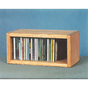 100 Series 32 CD Multimedia Tabletop Storage Rack by Wood Shed