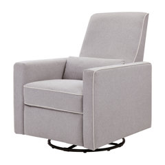 baby relax carly gray & white nursery glider & ottoman