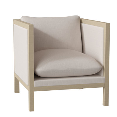 Aldus Armchair Maria Yee Leg Color Dove Body Fabric Robles Flax