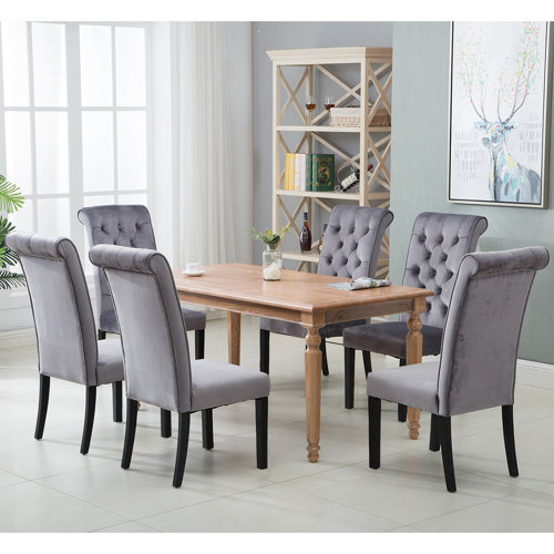 lintoyo Dining Tufted Armless Upholstered Accent Chair Set ...