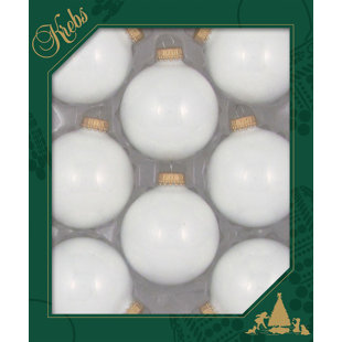 white glass christmas ball ornaments