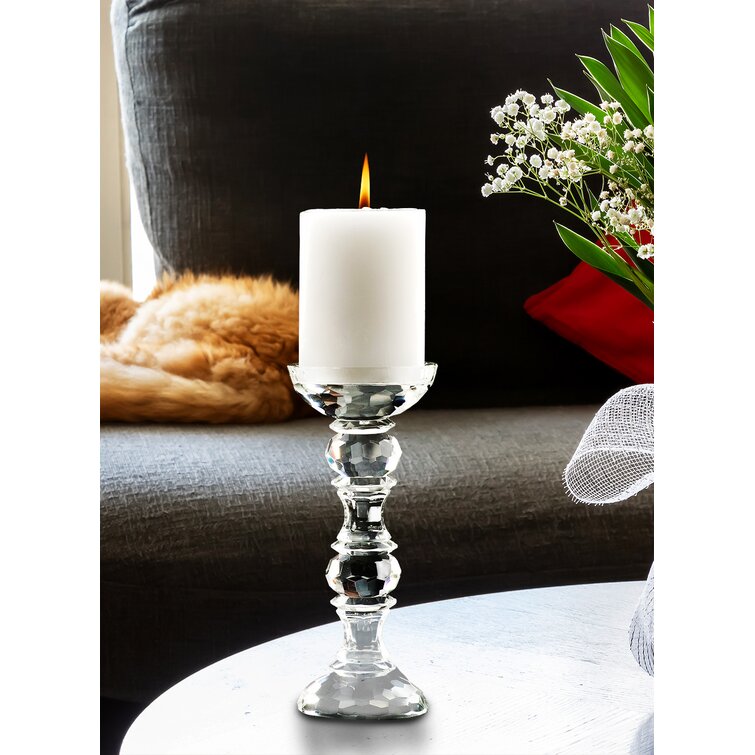 L Crystal Votive Tea Light Candle Holder Wedding Events Home Decor Silver 