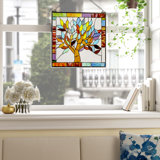 Mystical World Tree Tiffany Style Stained Glass Window Panel