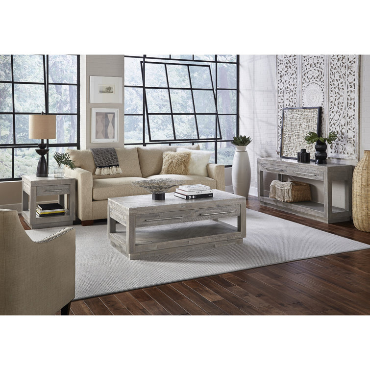 Brayden Studio Mayview 2 Drawer And Bottom Shelf Coffee Table With Storage Wayfair