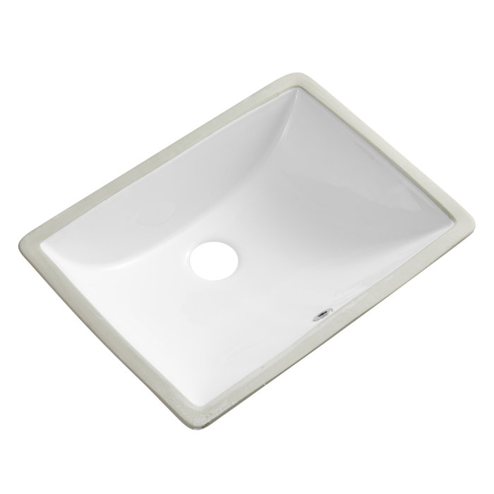 Sotorysofa Ceramic Rectangular Undermount White Bathroom ...