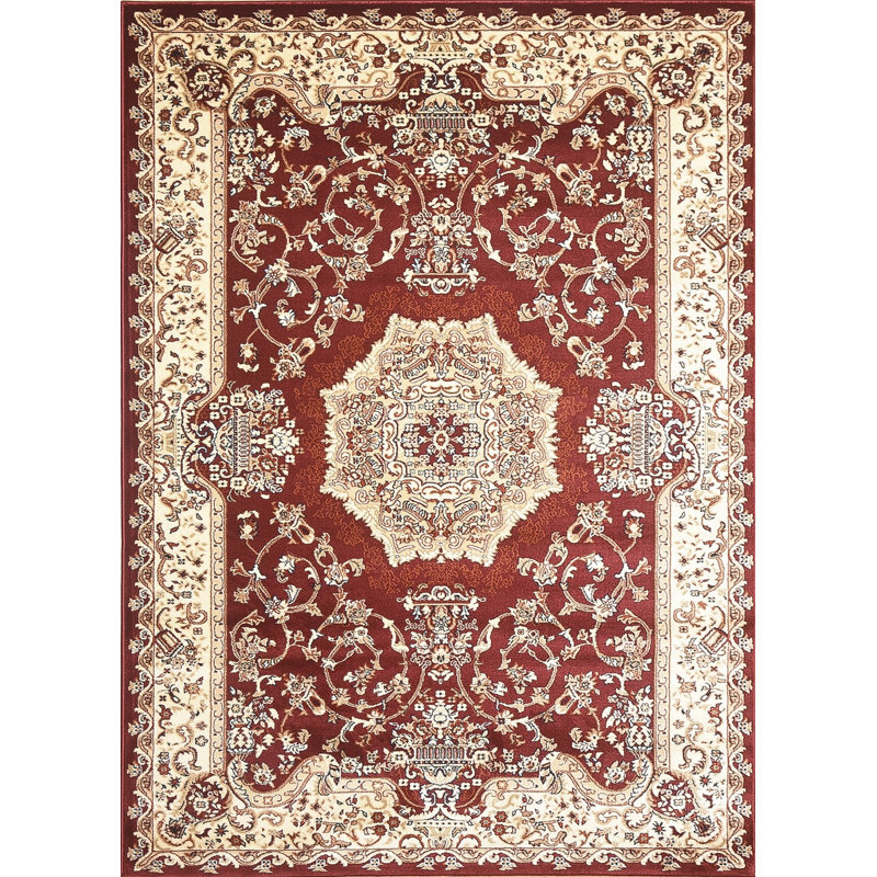 Astoria Grand Gillard Medallion Persian Formal Power Loom Red Beige Rug Wayfair
