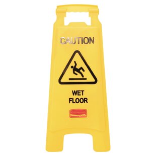 Bilingual 36-Inch 6-Pack Caution Wet Floor Basics Floor Safety Cone