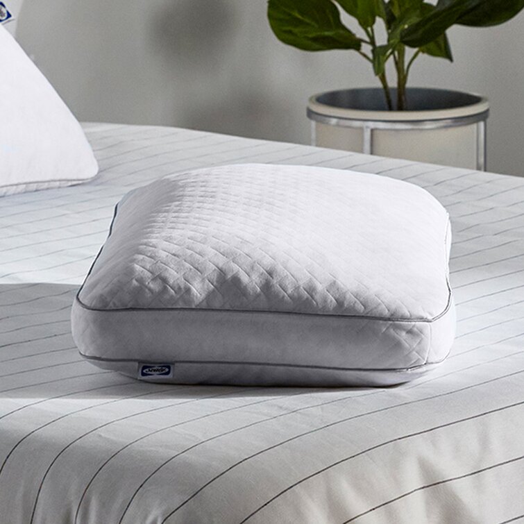 Comfort Revolution Sleep Essentials Memory Foam Bed Pillow w/ Removable Cover 