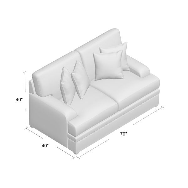 World Menagerie Elienor 70 Square Arms Loveseat Reviews Wayfair