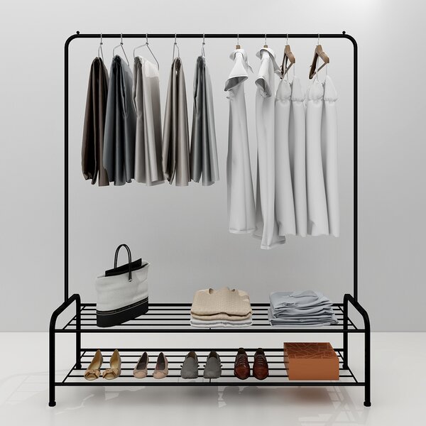 GARMENT RAIL CLOTHES SILVER HEAVY DUTY 3ft HANGING HOME MARKET RETAIL DISPLAY