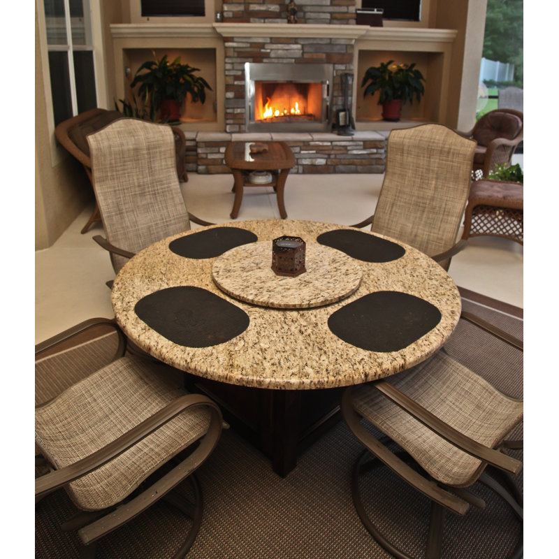 Firetainment Alfresco Naples Aluminum Natural Gas Fire Pit Table
