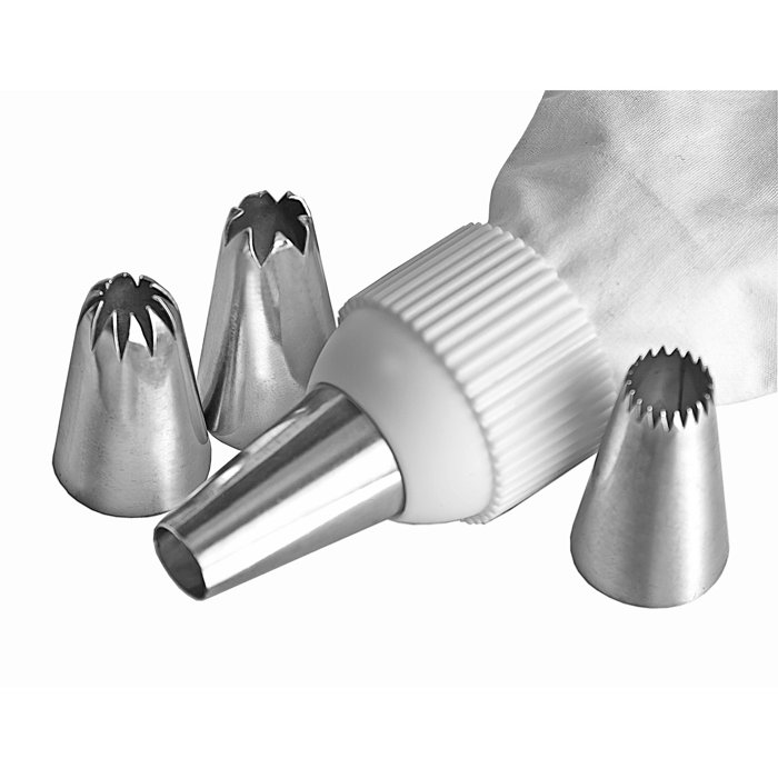 Jamie Oliver 5 Piece Frosting Kit With Icing Bag And Tips Set