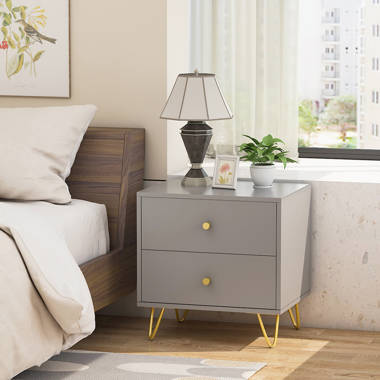Nightstand Set of 2 White End Table Bedroom Bedside Furniture Shelf Drawer for sale online 