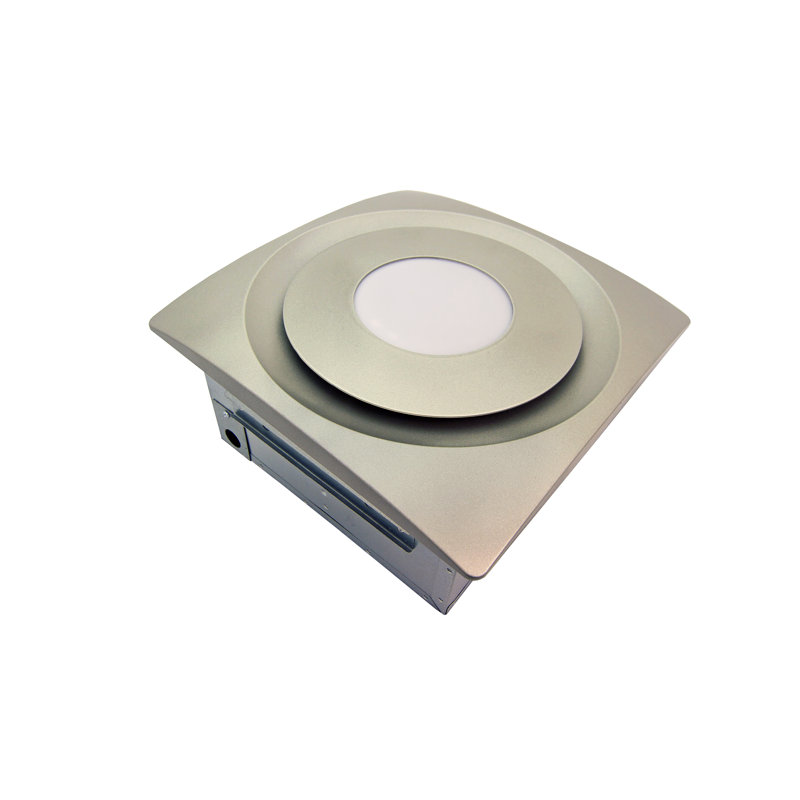 AP90H-SLSN Slim Fit 90 CFM Bathroom Fan with Light and Humidity Sensor