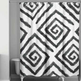 House Of Hampton Ketcham Chevron Single Shower Curtain Wayfair