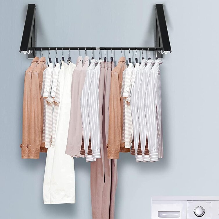 Telescopic Folding Wall Hangers Retractable Clothes Racks Indoor Hangers 