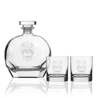 East Urban Home Coltrane Argos Bourbon 3 Piece Whiskey Decanter Set Wayfair