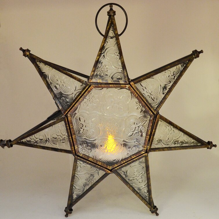 hanging glass star lantern