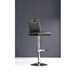Clower Adjustable Height Swivel Bar Stool with F..