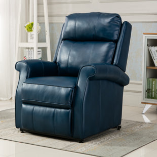 Navy Blue Recliner Leather Wayfair Quickview