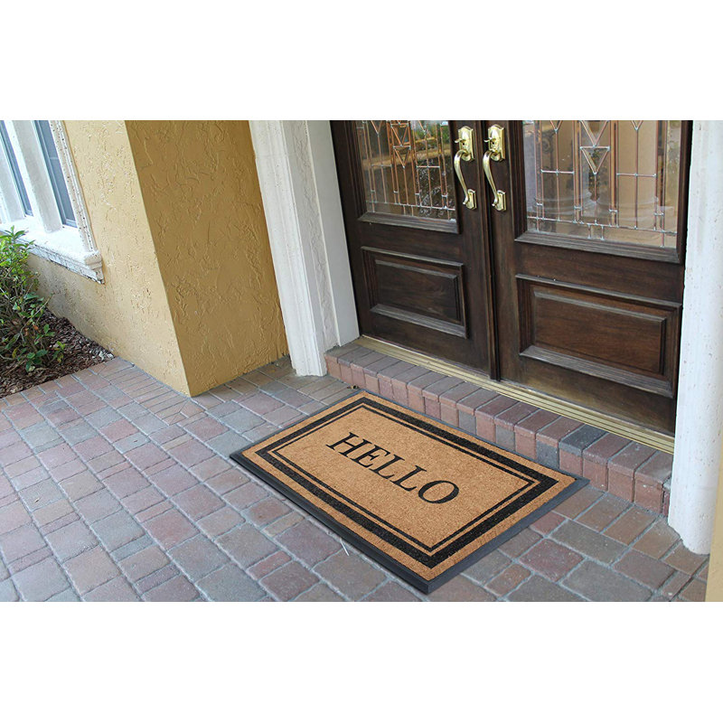 Winston Porter Trahan Hello 48 In X 30 In Non Slip Outdoor