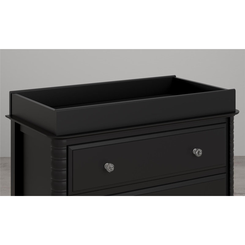 black changing table topper