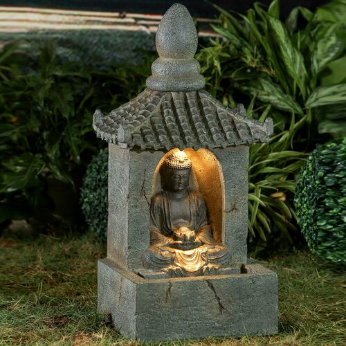 Resinfibreglass Buddha Water Fountain With Led Light