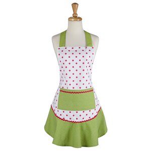 Polka Dot Ruffle Apron