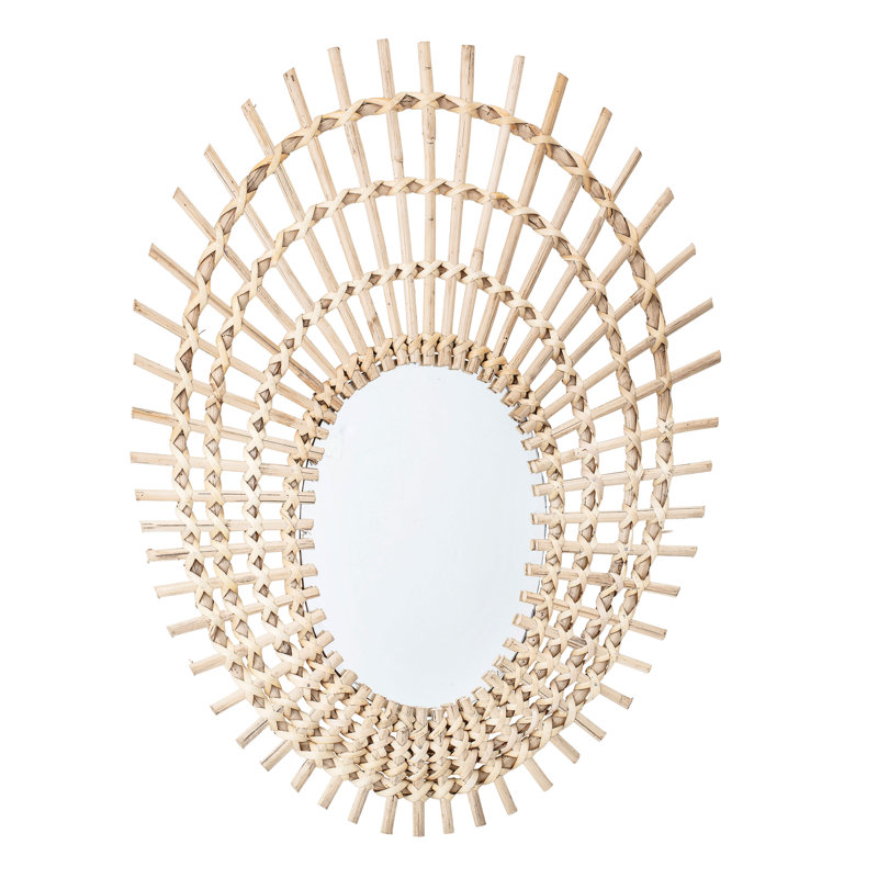 Knopf Decorative Oval Rattan Cottage Mirror Joss Main