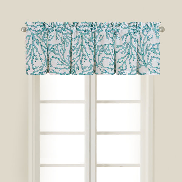 Navy//White Starfish Window Valances 52 X 16 Nautical Window Valance