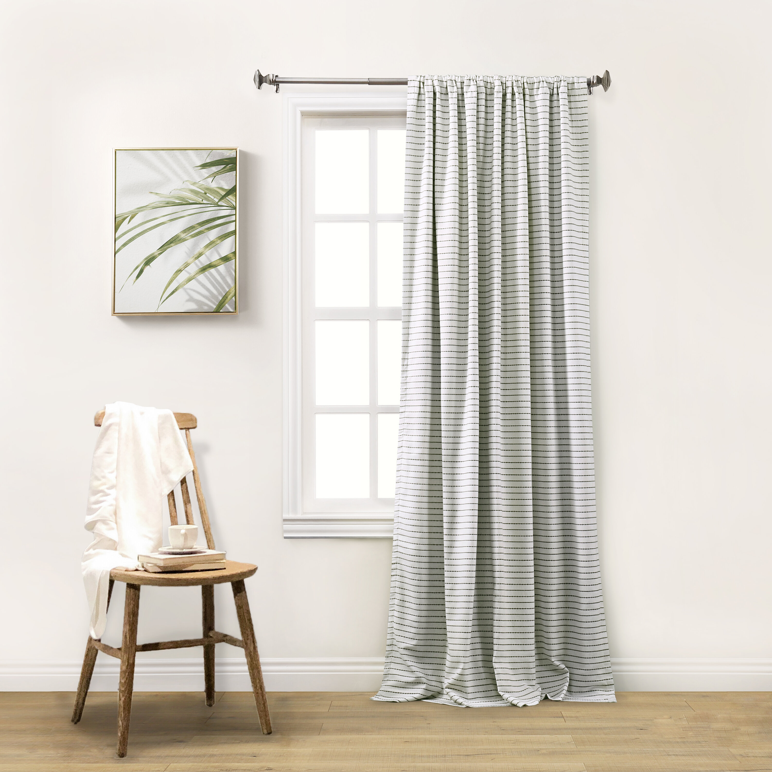 Gracie Oaks Gadd Striped Blackout Thermal Rod Pocket Single Curtain Panel Reviews Wayfair