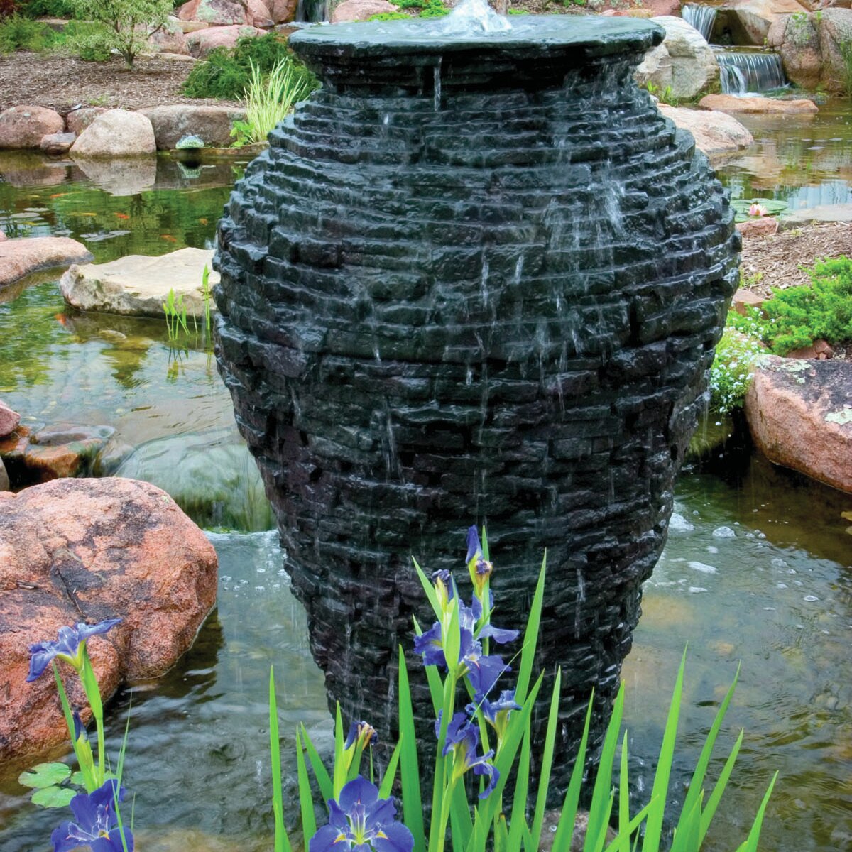 Aquascape Fibreglass Stacked Slate Urn Fountain Kit Reviews