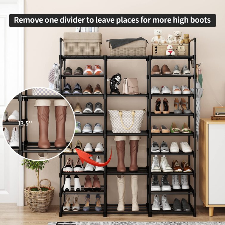 9 Tiers Shoe Rack Boots Storage Organizer 3035 Pairs Shoe Tower Unit Entryway Sh 