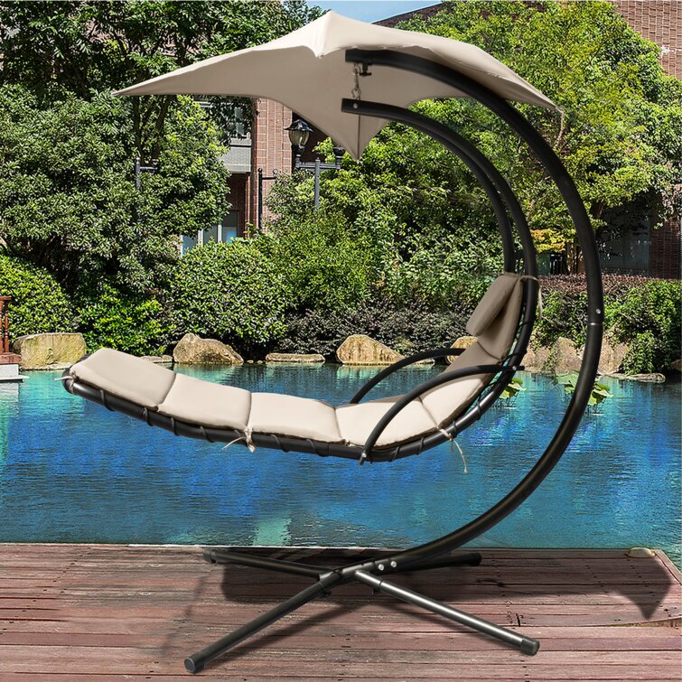 the hanging chaise lounger chair