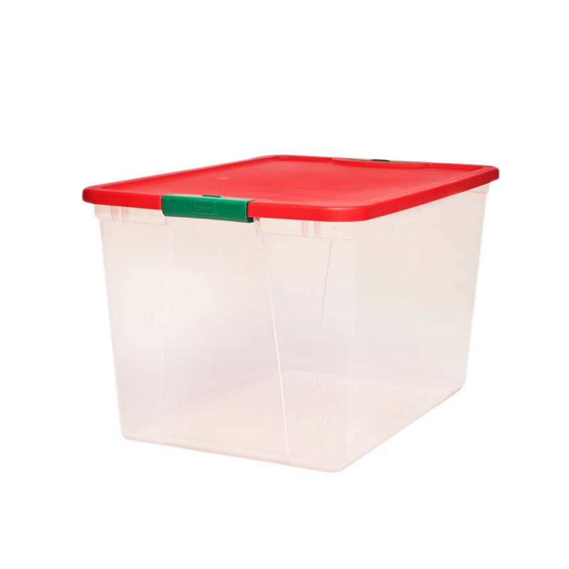 Homz 64 Quart Clear Latching Container Red Lid And Green Latches Set Of 2 Reviews Wayfair,Smoothmoves Inc