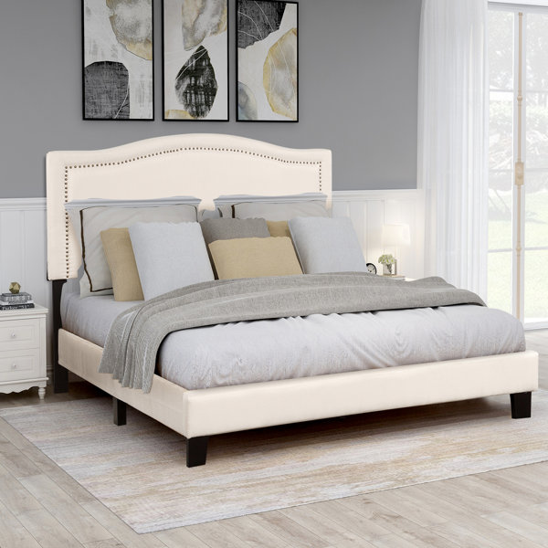 Red Barrel Studio Upholstered Standard Bed Linen-Look ...